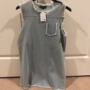 Denim slip dress